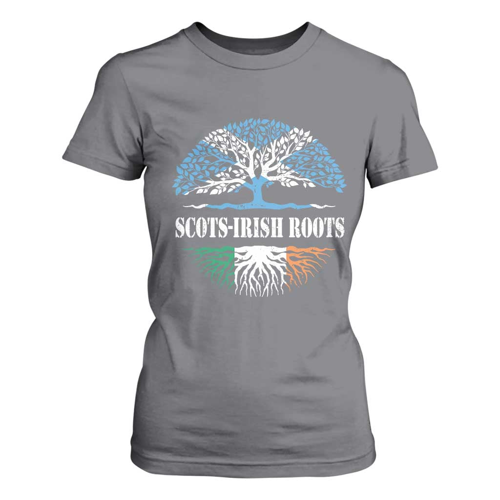 Scots-Irish Roots T Shirt For Women Ulster Scots Ireland Scotland TS09 Charcoal Print Your Wear