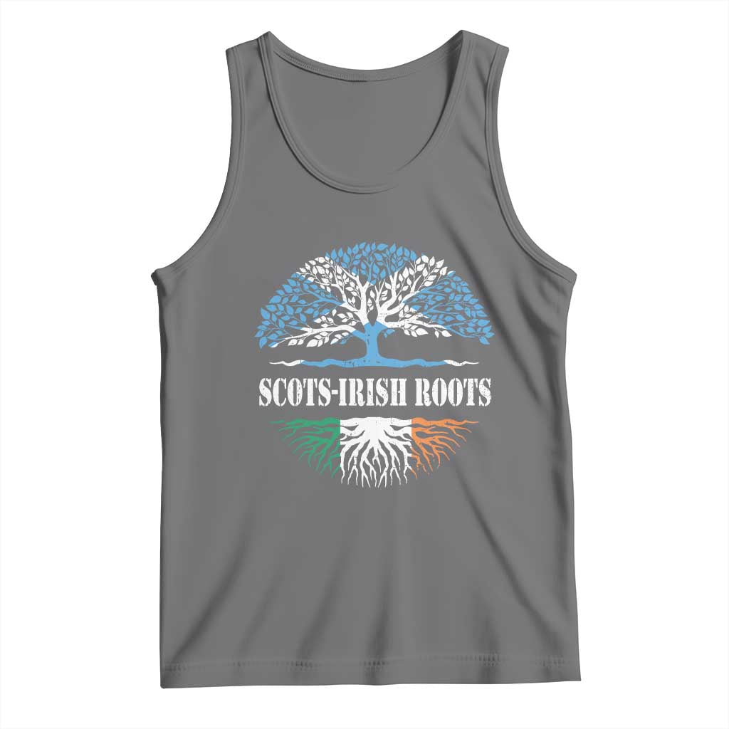 Scots-Irish Roots Tank Top Ulster Scots Ireland Scotland TS09 Black Heather Print Your Wear