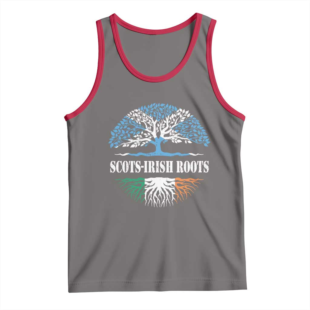 Scots-Irish Roots Tank Top Ulster Scots Ireland Scotland TS09 Deep Heather Red Print Your Wear