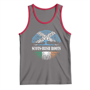 Scots-Irish Roots Tank Top Ulster Scots Ireland Scotland TS09 Deep Heather Red Print Your Wear