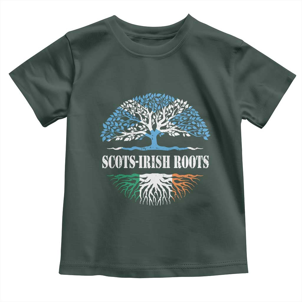 Scots-Irish Roots Toddler T Shirt Ulster Scots Ireland Scotland TS09 Dark Forest Green Print Your Wear