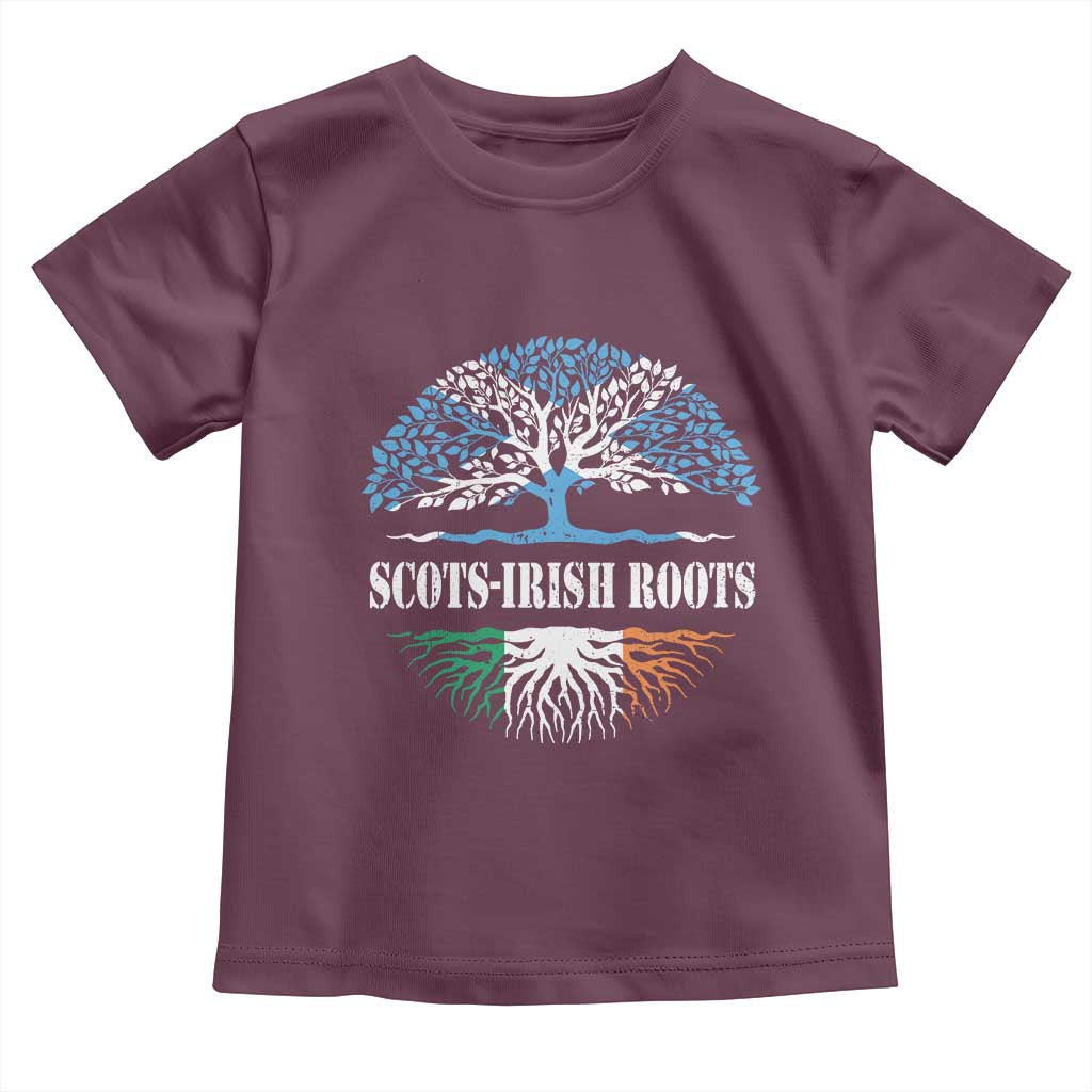 Scots-Irish Roots Toddler T Shirt Ulster Scots Ireland Scotland TS09 Maroon Print Your Wear