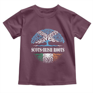 Scots-Irish Roots Toddler T Shirt Ulster Scots Ireland Scotland TS09 Maroon Print Your Wear