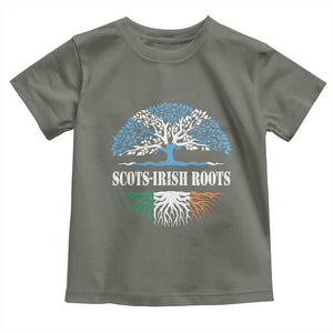 Scots-Irish Roots Toddler T Shirt Ulster Scots Ireland Scotland TS09 Military Green Print Your Wear