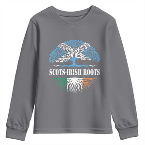 Scots-Irish Roots Youth Sweatshirt Ulster Scots Ireland Scotland TS09 Charcoal Print Your Wear