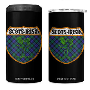 Scots-Irish Pride 4 in 1 Can Cooler Tumbler Shamrock Ulster Scots Scotch Irish Shamrock Thistle TS09 One Size: 16 oz Black Print Your Wear