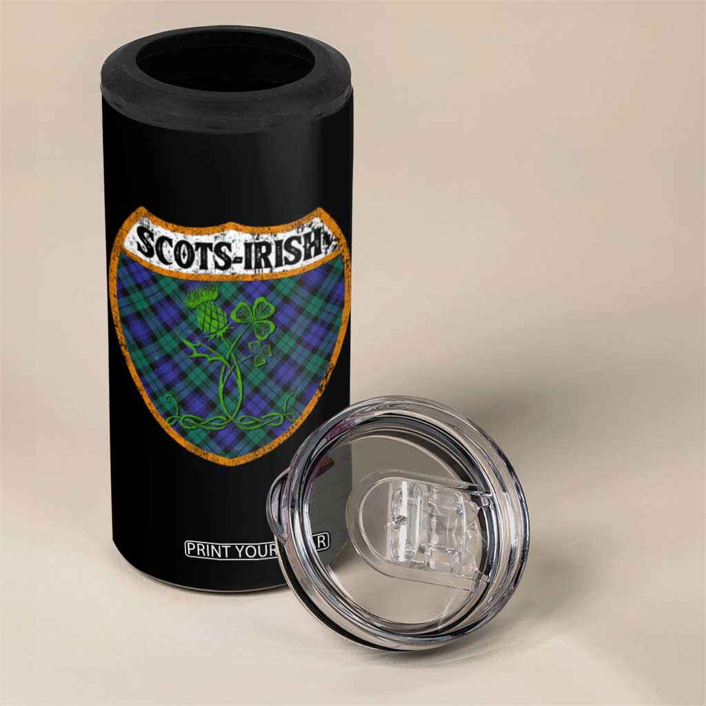 Scots-Irish Pride 4 in 1 Can Cooler Tumbler Shamrock Ulster Scots Scotch Irish Shamrock Thistle TS09 Print Your Wear