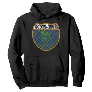 Scots-Irish Pride Hoodie Shamrock Ulster Scots Scotch Irish Shamrock Thistle TS09 Black Print Your Wear