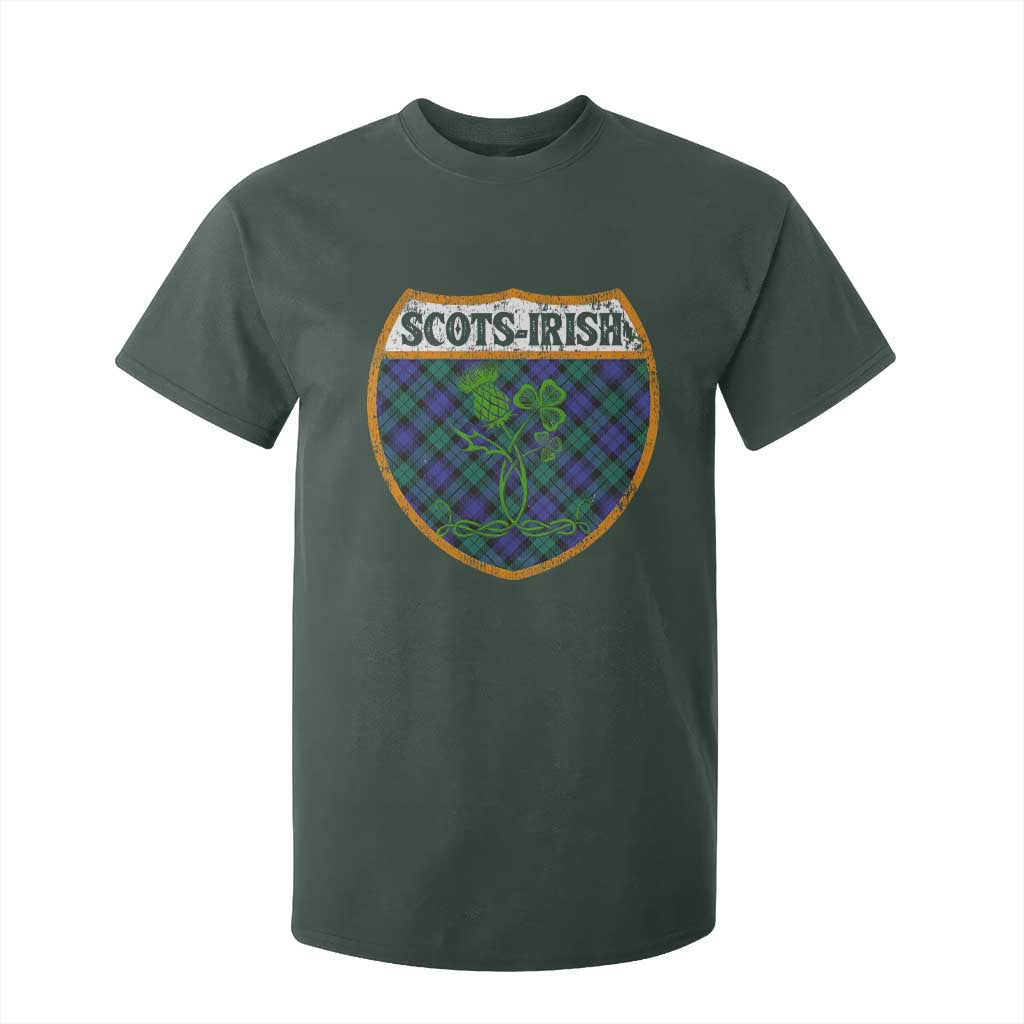 Scots-Irish Pride T Shirt For Kid Shamrock Ulster Scots Scotch Irish Shamrock Thistle TS09 Dark Forest Green Print Your Wear