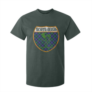 Scots-Irish Pride T Shirt For Kid Shamrock Ulster Scots Scotch Irish Shamrock Thistle TS09 Dark Forest Green Print Your Wear