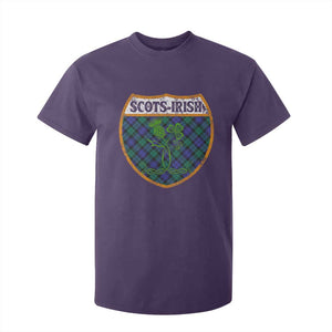 Scots-Irish Pride T Shirt For Kid Shamrock Ulster Scots Scotch Irish Shamrock Thistle TS09 Purple Print Your Wear