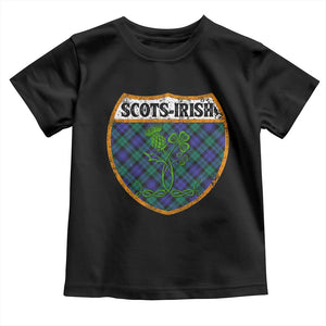 Scots-Irish Pride Toddler T Shirt Shamrock Ulster Scots Scotch Irish Shamrock Thistle TS09 Black Print Your Wear