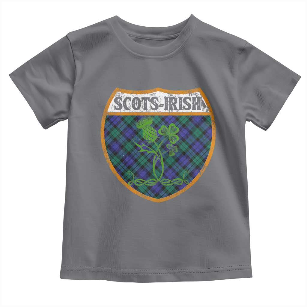 Scots-Irish Pride Toddler T Shirt Shamrock Ulster Scots Scotch Irish Shamrock Thistle TS09 Charcoal Print Your Wear