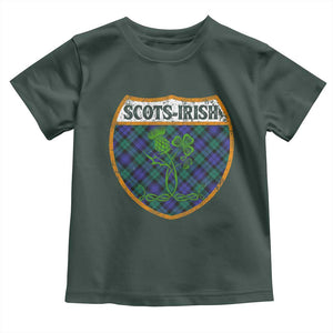 Scots-Irish Pride Toddler T Shirt Shamrock Ulster Scots Scotch Irish Shamrock Thistle TS09 Dark Forest Green Print Your Wear