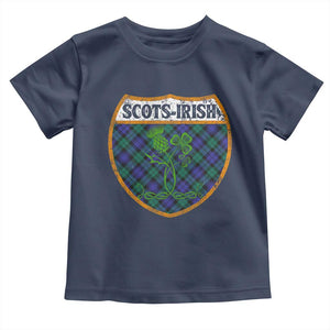 Scots-Irish Pride Toddler T Shirt Shamrock Ulster Scots Scotch Irish Shamrock Thistle TS09 Navy Print Your Wear
