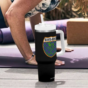 Scots-Irish Pride Tumbler With Handle Shamrock Ulster Scots Scotch Irish Shamrock Thistle TS09 Print Your Wear