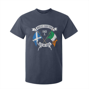 Funny Scots-Irish Pride T Shirt For Kid Mostly Scottish Wee Bit Irish TS09 Navy Print Your Wear