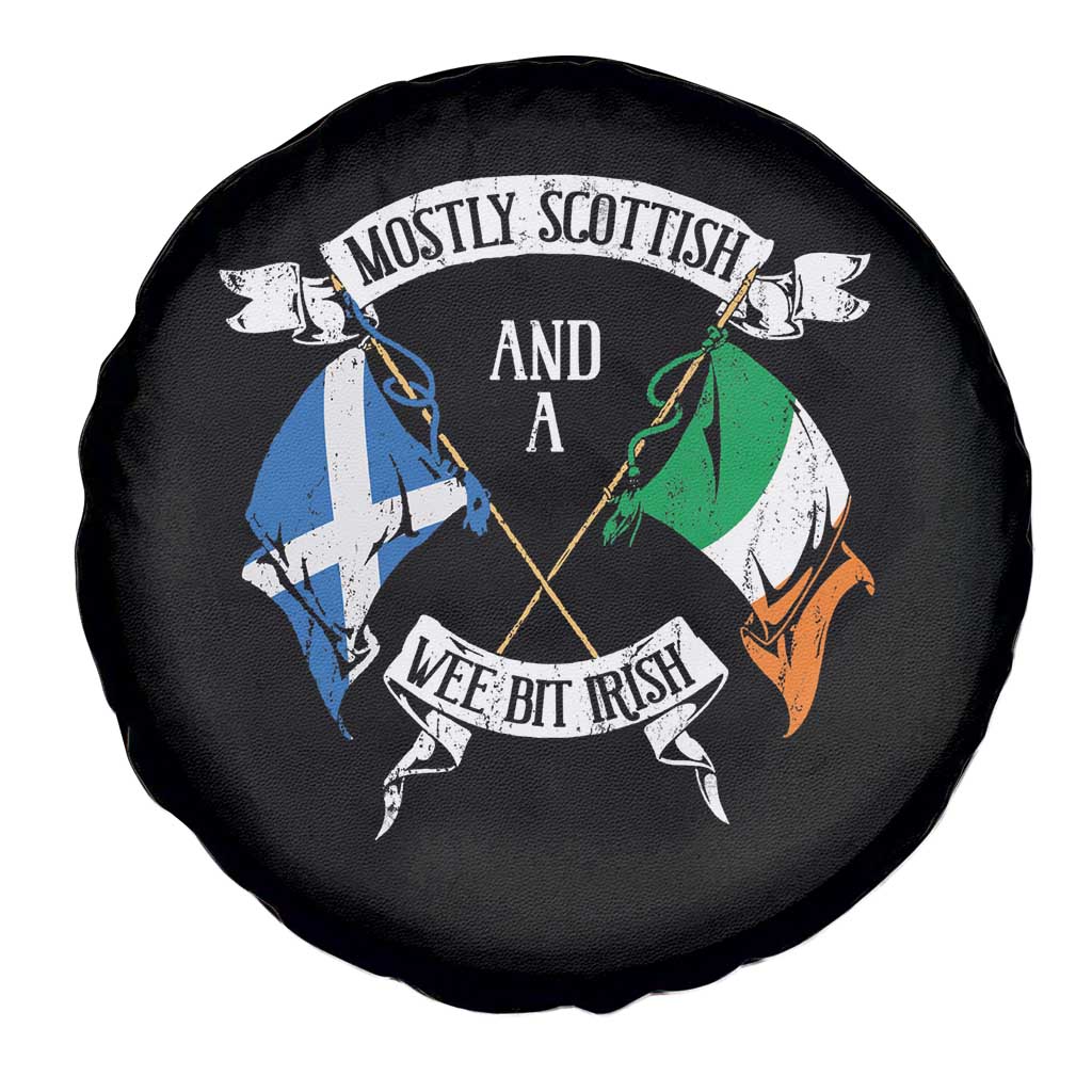 Funny Scots-Irish Pride Spare Tire Cover Mostly Scottish Wee Bit Irish TS09 Print Your Wear