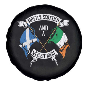 Funny Scots-Irish Pride Spare Tire Cover Mostly Scottish Wee Bit Irish TS09 Print Your Wear