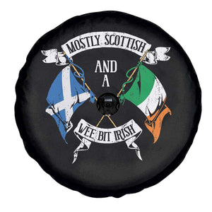 Funny Scots-Irish Pride Spare Tire Cover Mostly Scottish Wee Bit Irish TS09 Print Your Wear
