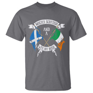 Funny Scots-Irish Pride T Shirt Mostly Scottish Wee Bit Irish TS09 Charcoal Print Your Wear