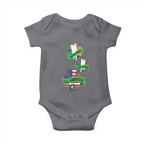 Half Irish Half Italian All American Baby Onesie TS09 Charcoal Print Your Wear
