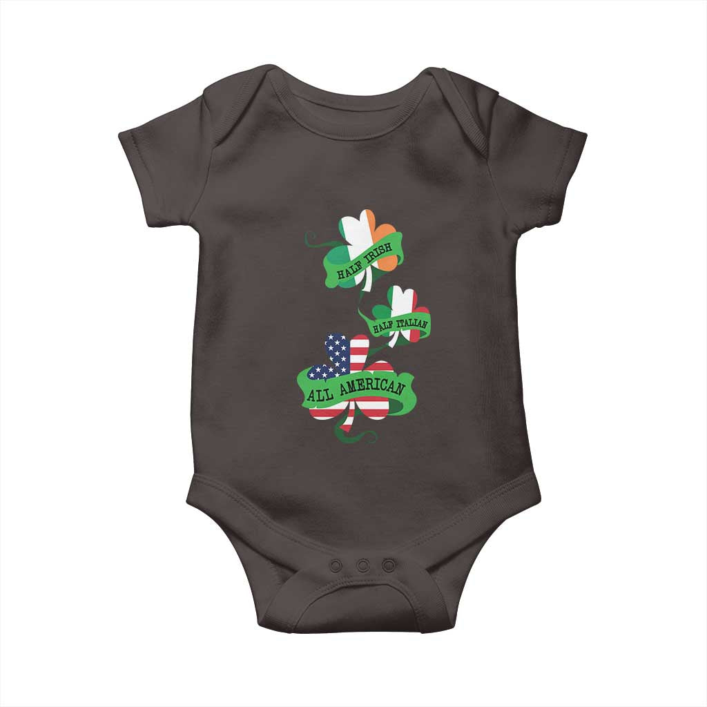 Half Irish Half Italian All American Baby Onesie TS09 Dark Chocolate Print Your Wear