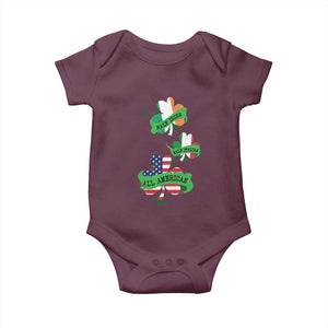 Half Irish Half Italian All American Baby Onesie TS09 Maroon Print Your Wear
