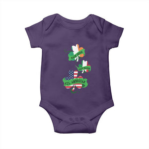 Half Irish Half Italian All American Baby Onesie TS09 Purple Print Your Wear