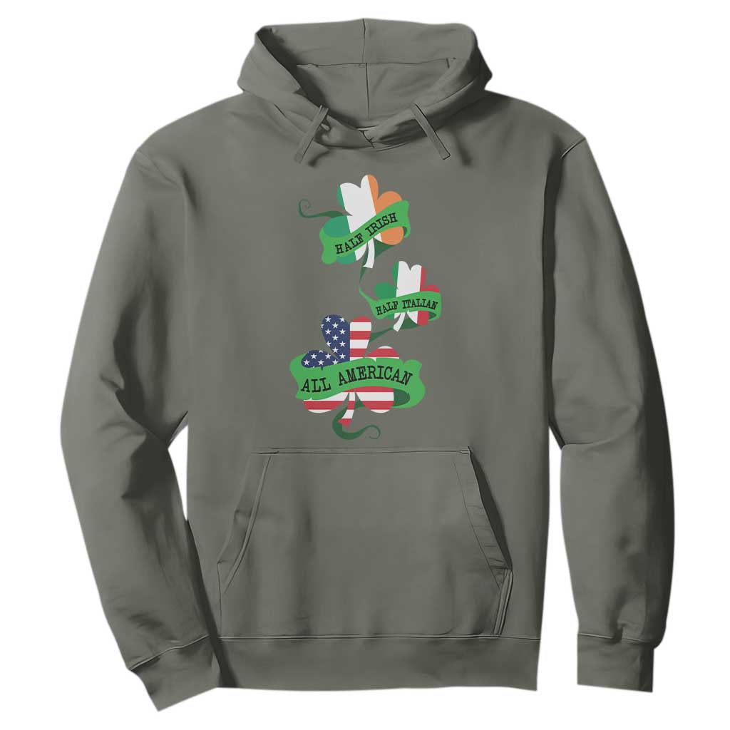 Half Irish Half Italian All American Hoodie TS09 Military Green Print Your Wear