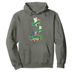 Half Irish Half Italian All American Hoodie TS09 Military Green Print Your Wear