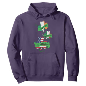 Half Irish Half Italian All American Hoodie TS09 Purple Print Your Wear