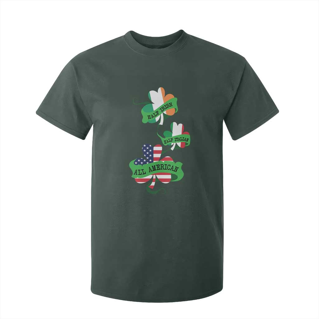 Half Irish Half Italian All American T Shirt For Kid TS09 Dark Forest Green Print Your Wear