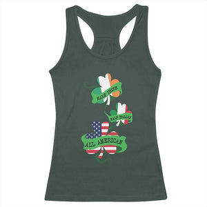 Half Irish Half Italian All American Racerback Tank Top TS09 Dark Forest Green Print Your Wear