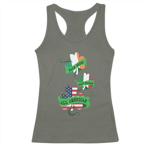 Half Irish Half Italian All American Racerback Tank Top TS09 Military Green Print Your Wear