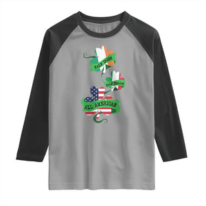 Half Irish Half Italian All American Raglan Shirt TS09 Sport Gray Black Print Your Wear
