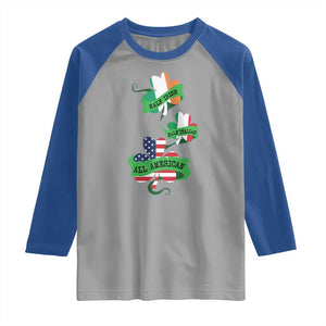 Half Irish Half Italian All American Raglan Shirt TS09 Sport Gray Royal Print Your Wear