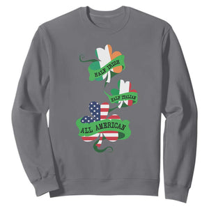 Half Irish Half Italian All American Sweatshirt TS09 Charcoal Print Your Wear