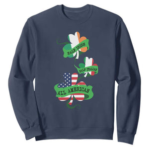 Half Irish Half Italian All American Sweatshirt TS09 Navy Print Your Wear