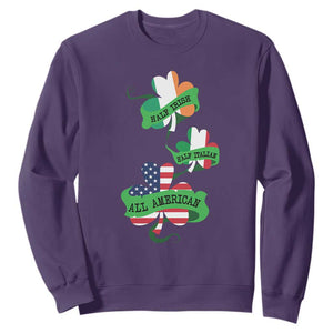 Half Irish Half Italian All American Sweatshirt TS09 Purple Print Your Wear