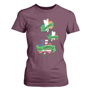 Half Irish Half Italian All American T Shirt For Women TS09 Maroon Print Your Wear