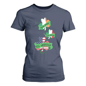 Half Irish Half Italian All American T Shirt For Women TS09 Navy Print Your Wear