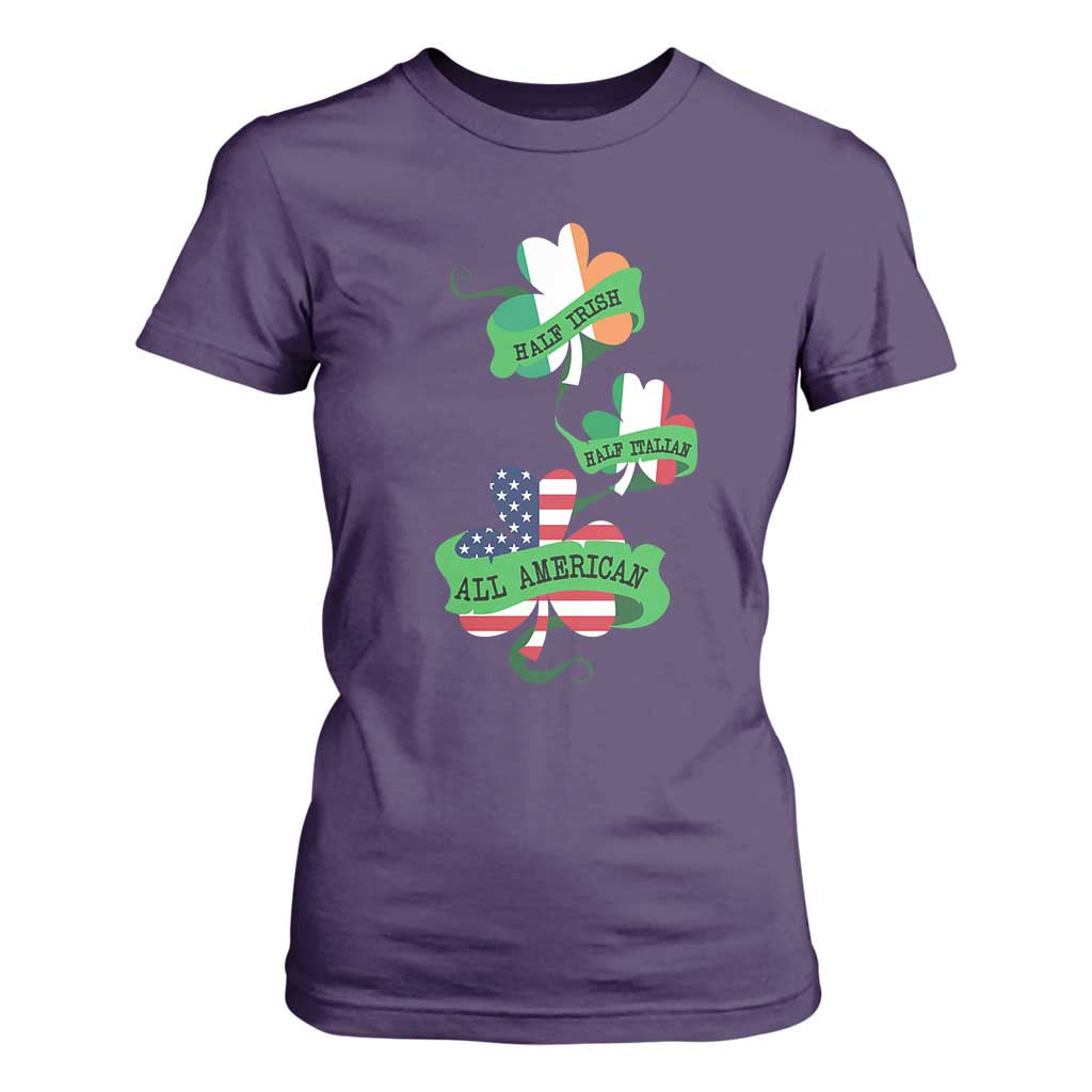 Half Irish Half Italian All American T Shirt For Women TS09 Purple Print Your Wear