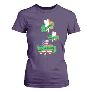 Half Irish Half Italian All American T Shirt For Women TS09 Purple Print Your Wear
