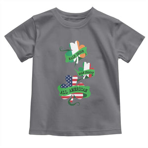 Half Irish Half Italian All American Toddler T Shirt TS09 Charcoal Print Your Wear