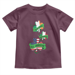 Half Irish Half Italian All American Toddler T Shirt TS09 Maroon Print Your Wear