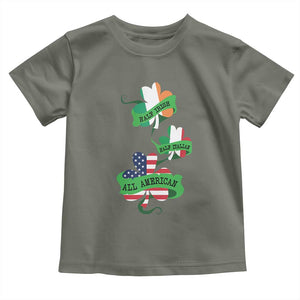 Half Irish Half Italian All American Toddler T Shirt TS09 Military Green Print Your Wear