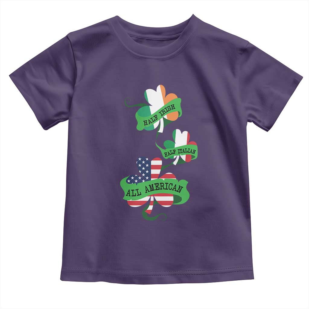 Half Irish Half Italian All American Toddler T Shirt TS09 Purple Print Your Wear