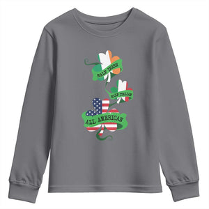 Half Irish Half Italian All American Youth Sweatshirt TS09 Charcoal Print Your Wear