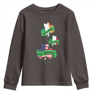 Half Irish Half Italian All American Youth Sweatshirt TS09 Dark Chocolate Print Your Wear